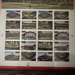 Framed Baseball  U S  Forever Stamp Set