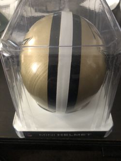 Drew Brees signed mini helmet