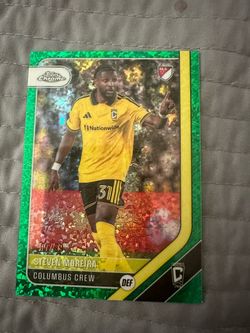 2026 Topps Chrome Steven Moreira Green Refractor /99 Columbus Crew