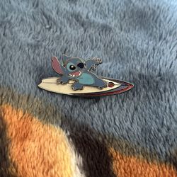 Stitch On Surfboard Disney Pin