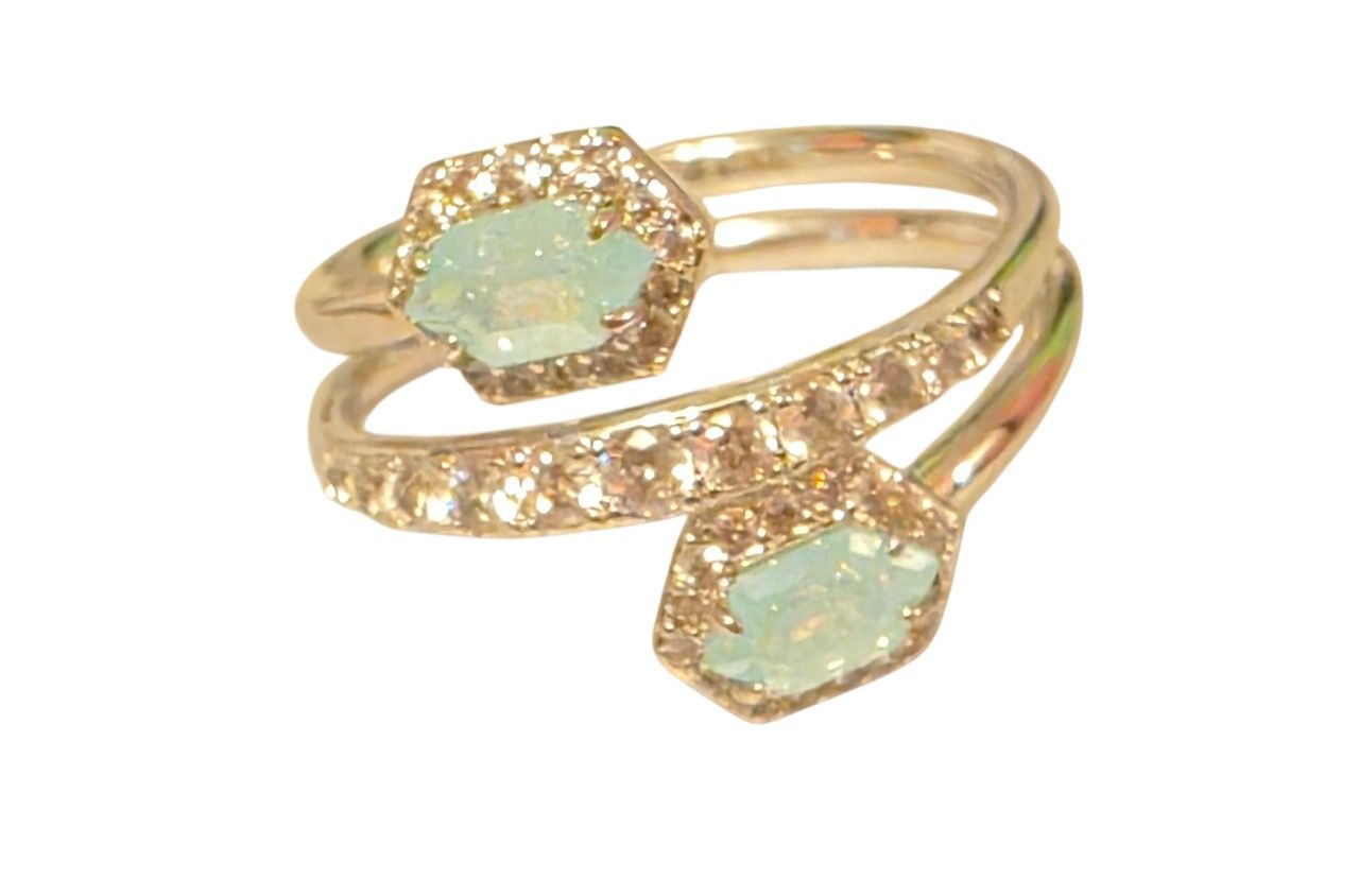 Blue Ice Crystal Ring