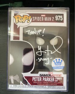 Spider-man funko pop signed