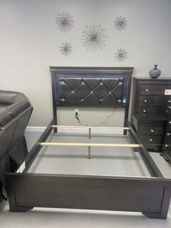 Brand new Queen size bed frame LED