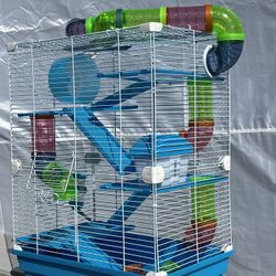 Blue Hamster Cage 