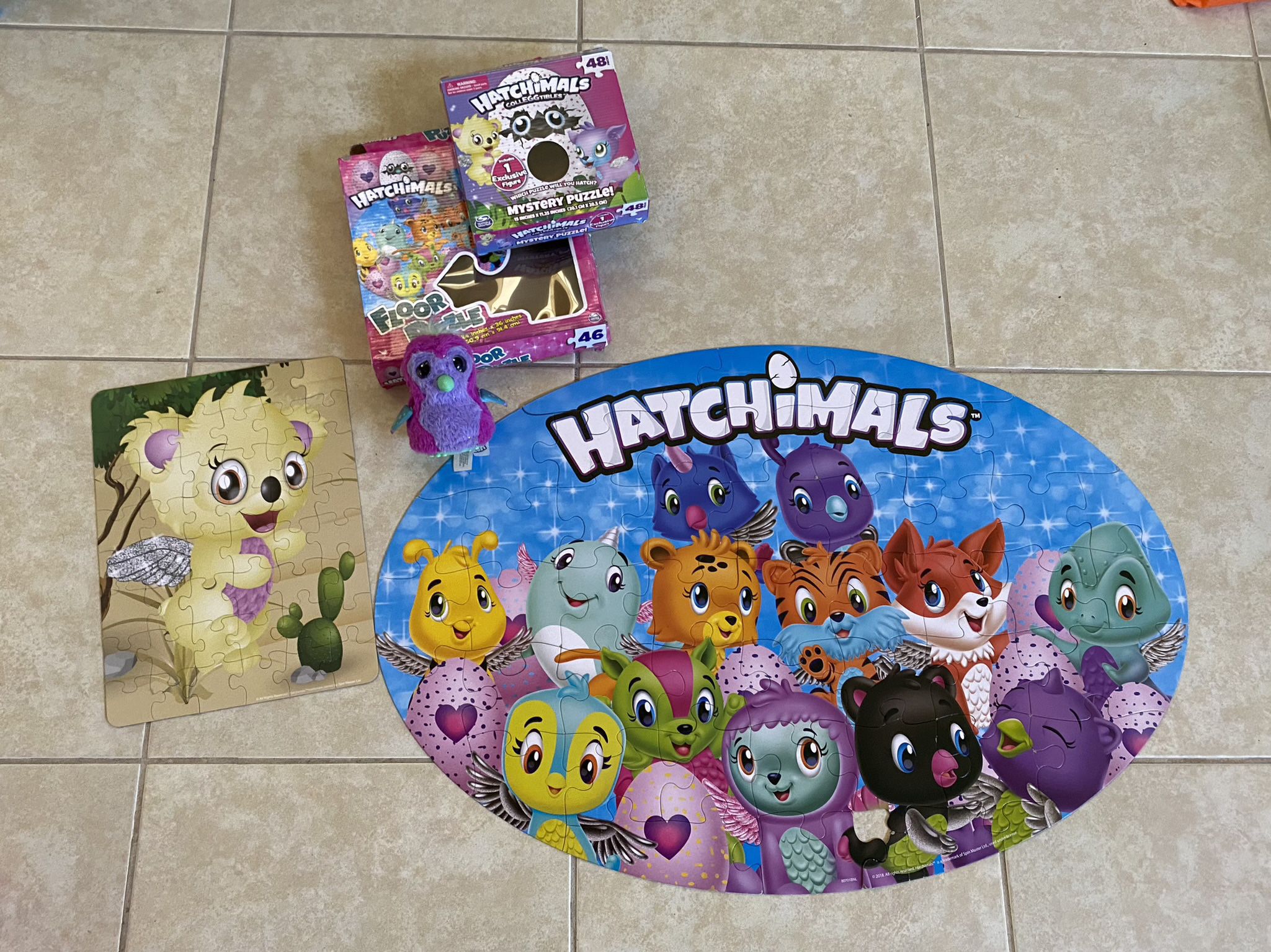 Hatchimal Toy And 2 Puzzles