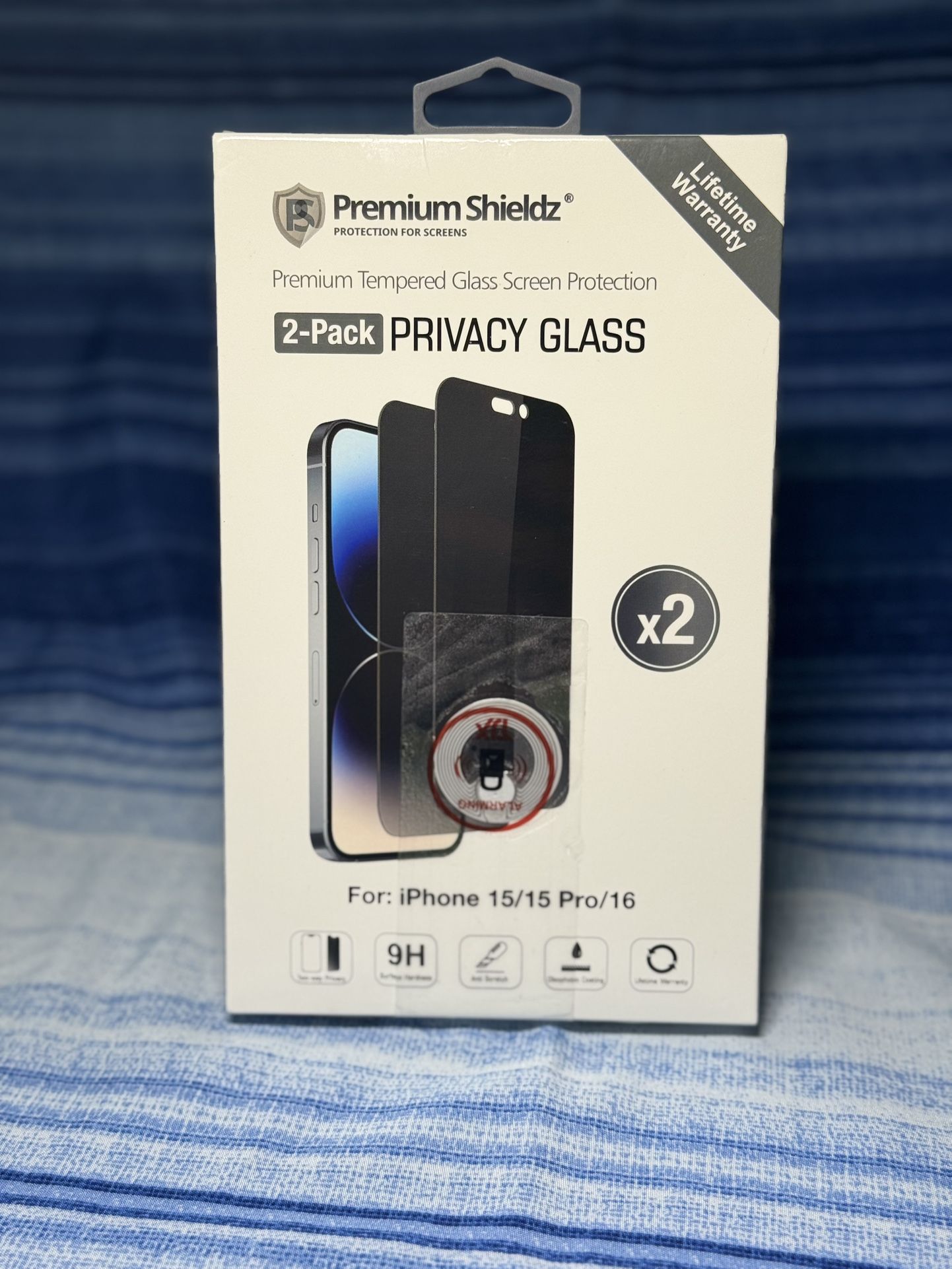 2 Pack Privacy Glass iPhone 15/15pro/16