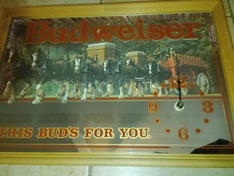 Budweiser Clydesdale wall clock