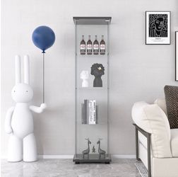 4-Tier Tempered Glass Display Cabinet
