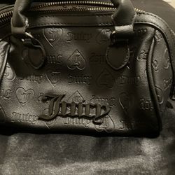 Juicy Couture Semi Charmed Mini Satchel Logo Liquorice Black Bag