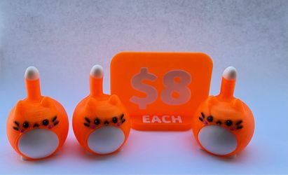 Cute Clicker Cat Fidget Toy – 3D Printed Desk Companion – Stress Relief Clicker – Kawaii Cat Gift