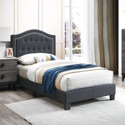 Gray Twin Bed Frame 
