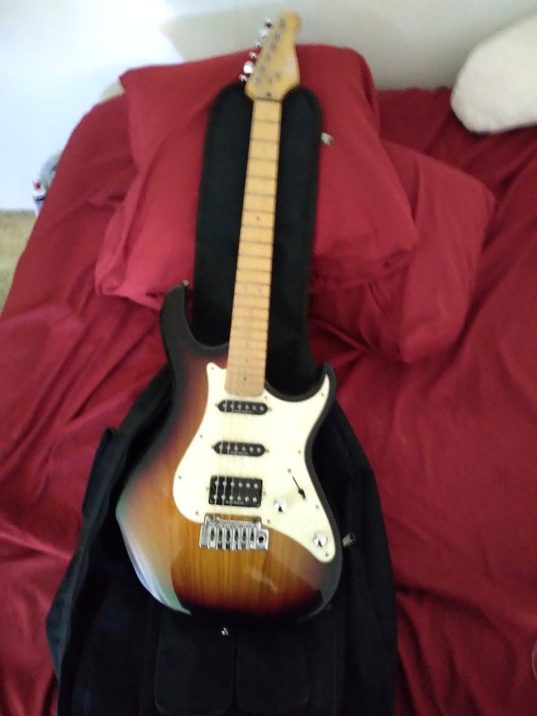 Electric guitar and amplifier.