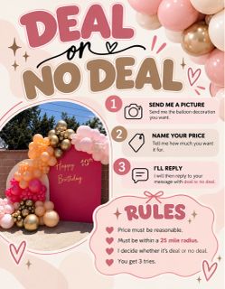 Balloon back drop deals