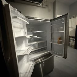 Silver Two-Door Fridge – Freezer Works