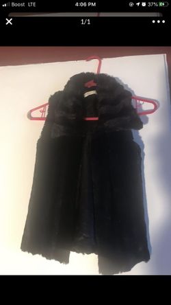 Black fur vest