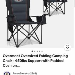 Oversized Camping Chair $50