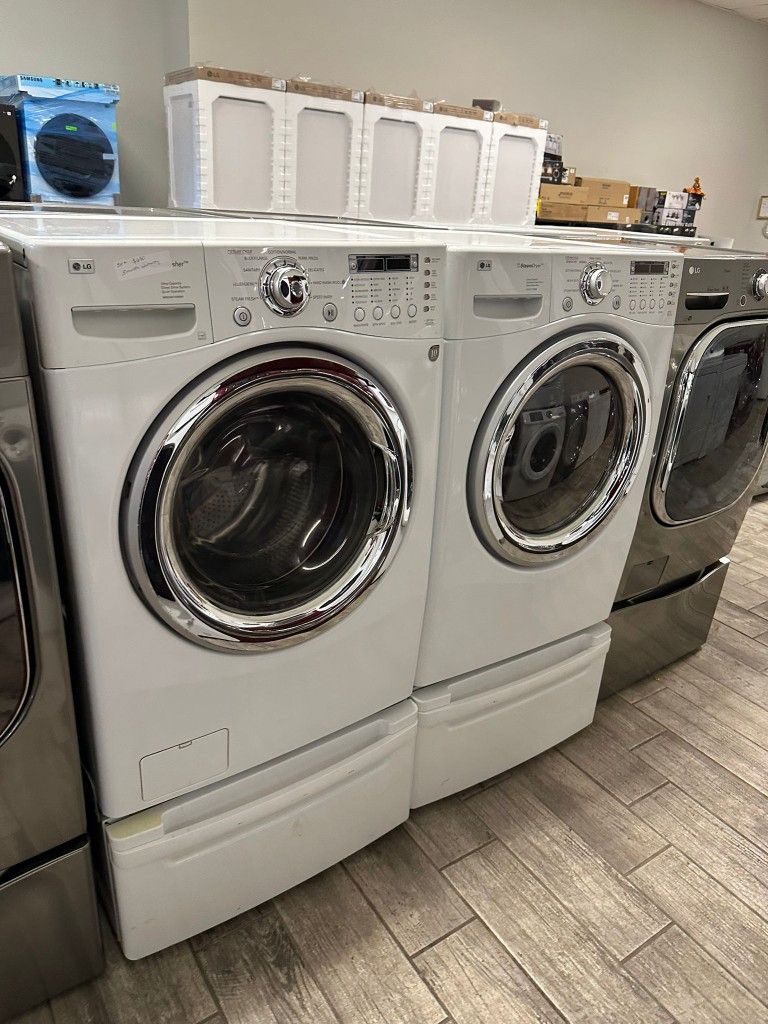 LG washer and dryer set electric with warranty