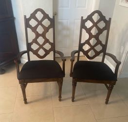 Wood Arm Chairs (2)