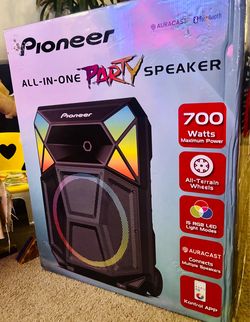 Pioneer Ultimate Party Speaker - 700 Watt of Powerful High Quality Audio, LED Lights, Microphone, Stand, FM, Bluetooth