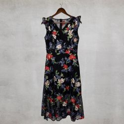 Anthropologie Vone Floral Midi Dress