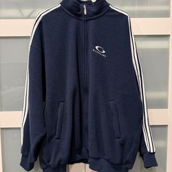 Balenciaga Striped Fleece Track Jacket Large