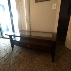 Rectangular Coffee Table With Two Way Drawer