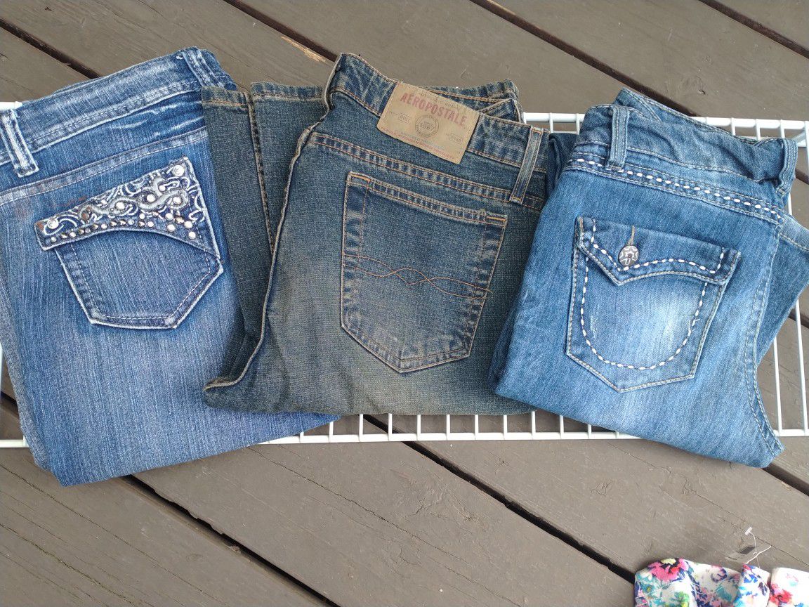 3 Pairs Jeans Size 9