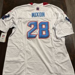 Joe Mixon Houston Texans White Jersey -  Mens Size XL - STITCHED- NEW!!