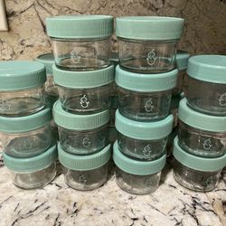Sage Spoonfuls Glass Baby Containers Plastic Lids
