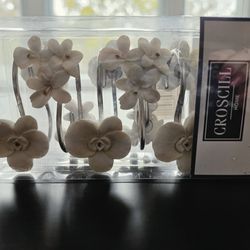 Vintage Croscill "Orchids and Narcissus" Shower Hooks