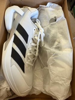 Adidas Adizero White Sneakers with Black Stripes. Size 7 men