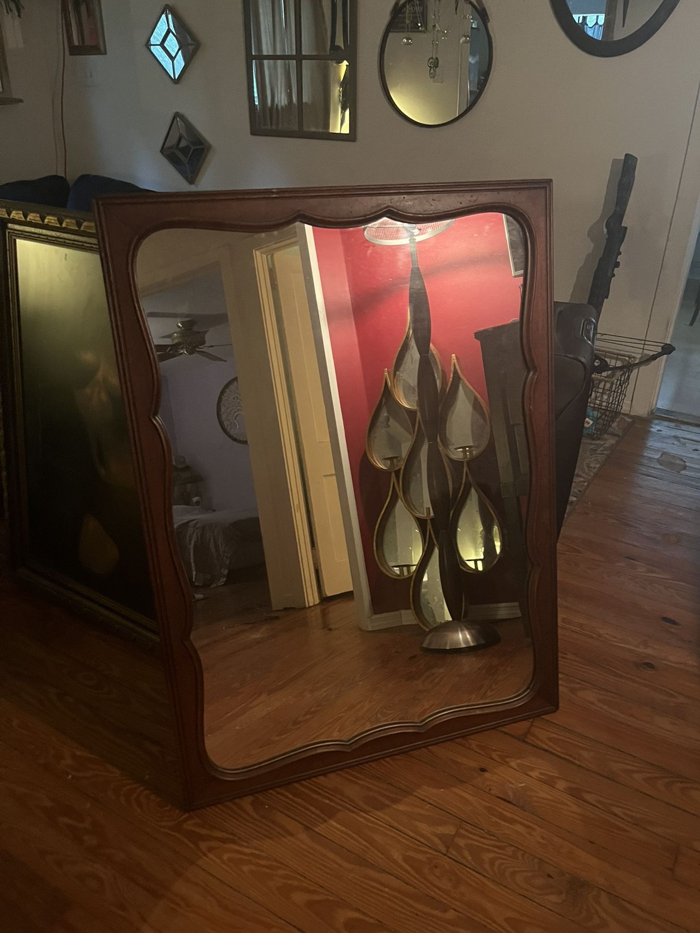 Antique Wooden Mirror 