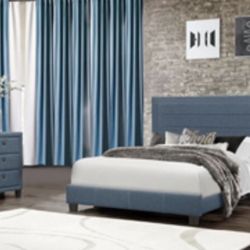 New Blue Queen Bedroom Set 
