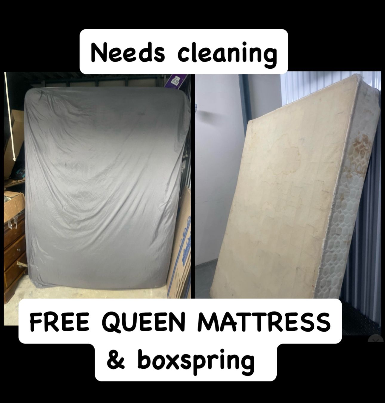 Free Queen, Mattress, And Boxspring