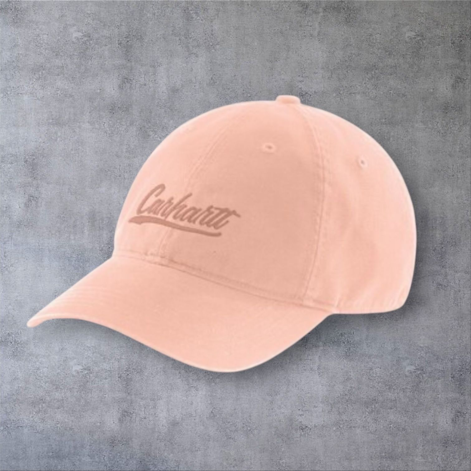 Carhartt Women's Canvas Script Graphic Baseball Cap Hat Tropical Peach Pink