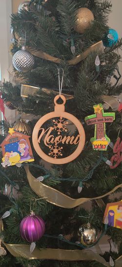 Christmas ornaments. Personalized names