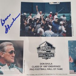Don Shula signed HOF Picture