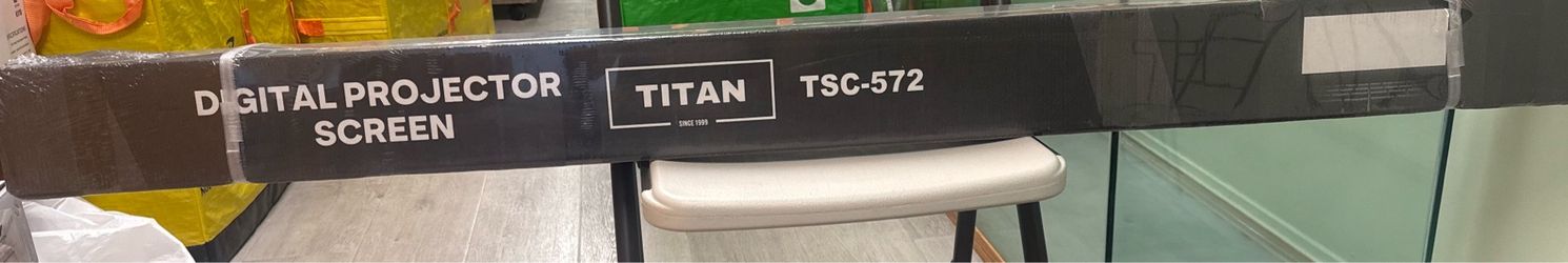 Brand New Titan TSC-572 72" Retractable Projector Screen (Sealed)