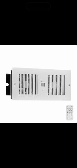 4 in. Room to Room Fan, 2-in-1 300 CFM Through Wall Fan with Remote Control and Temperature Control, 10-Speed