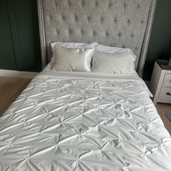 Queen Bed Frame, Headboard & Mattress Set