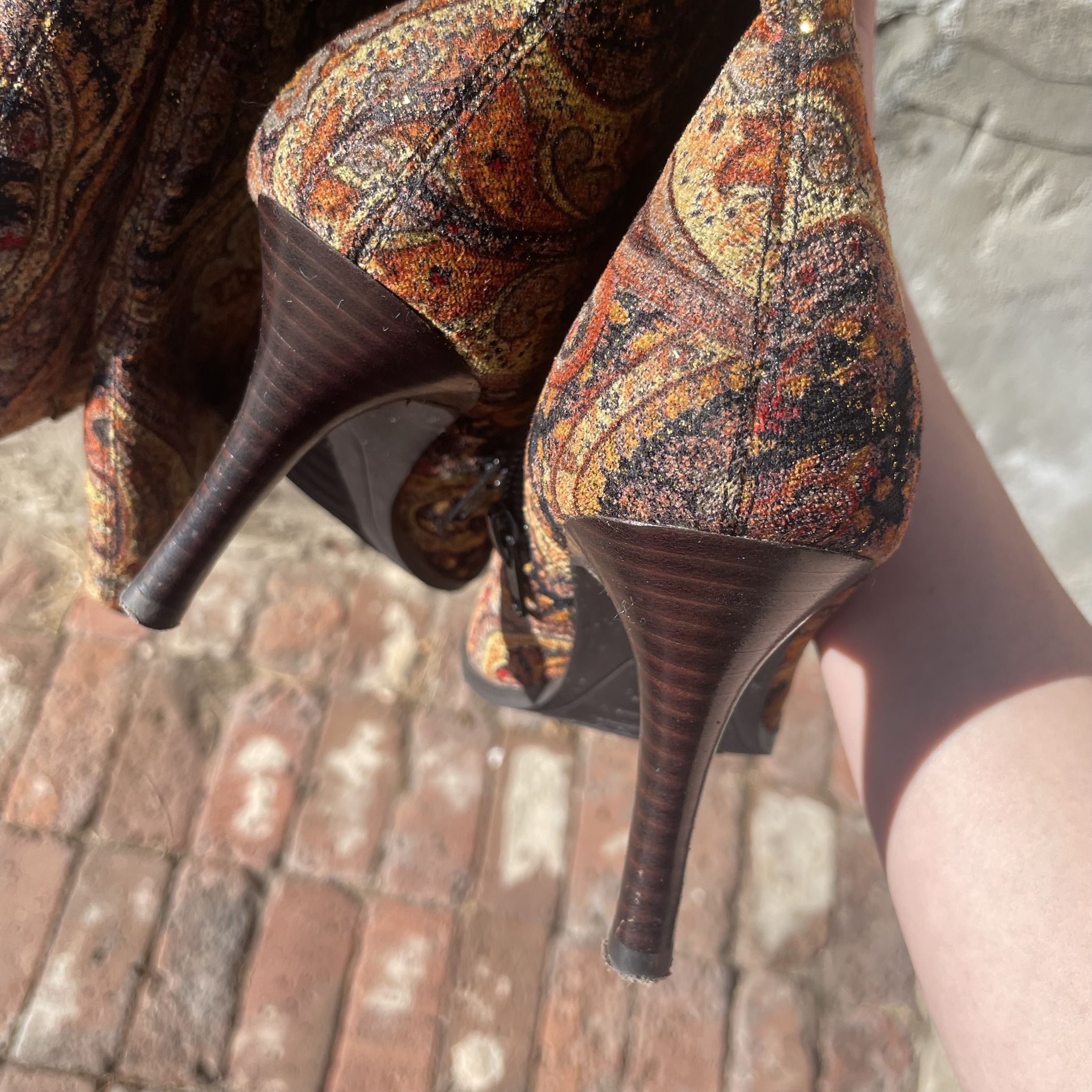 Vintage Paisley Knee High Boots Bronx Today for Sale in Denver, CO -