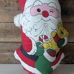 Vintage 80s Christmas Pillow Hard To Find 