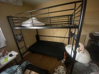 Full Size Bunk Bed With Futon AND Mattress