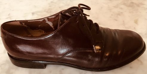 TWO PAIR of SIZE 8M LEATHER OXFORD SHOES [by "NINE WEST"] ..... CONDITION is "LIKE NEW"