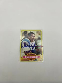 Charlie Joiner 1980 Topps Signed