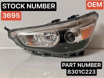 2011-2019 MITSUBISHI OUTLANDER SPORT LH HALOGEN AFTERMARKET HEADLIGHT. DRIVER SIDE.