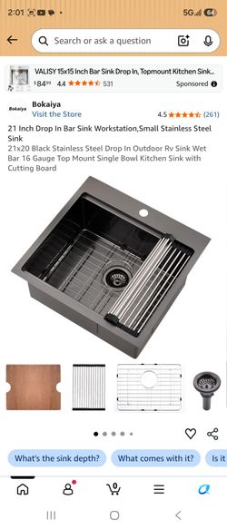 21 Inch Drop In bar sink
