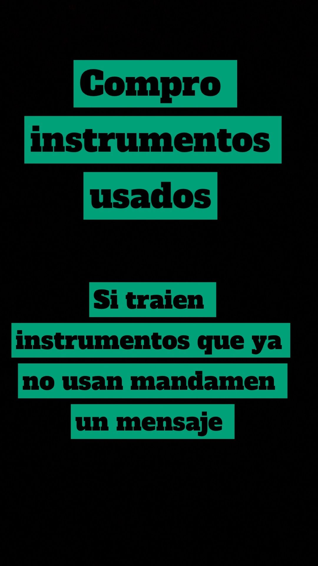 Compro instrumentos