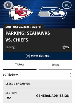 Seahawks vs Chiefs Parking - Lumen Garage
