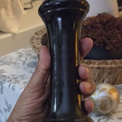 Black Wood Pillar/Candlestick Holder